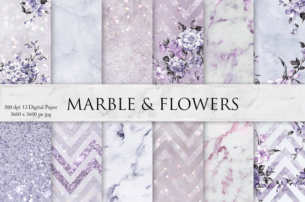 Wedding Rose, Flowers, Marble Textures
