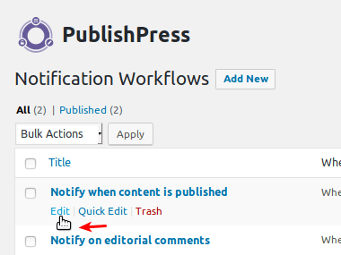 Workflow notifications