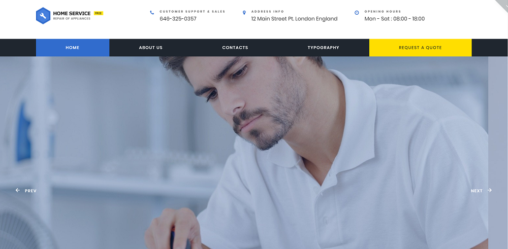 Free HTML5 Theme - Cleaning Website Template