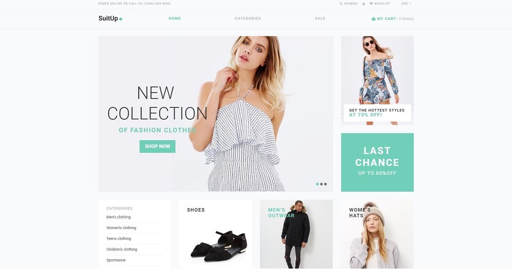 SuitUP - Moda Mağazası Ücretsiz Zarif Shopify Teması