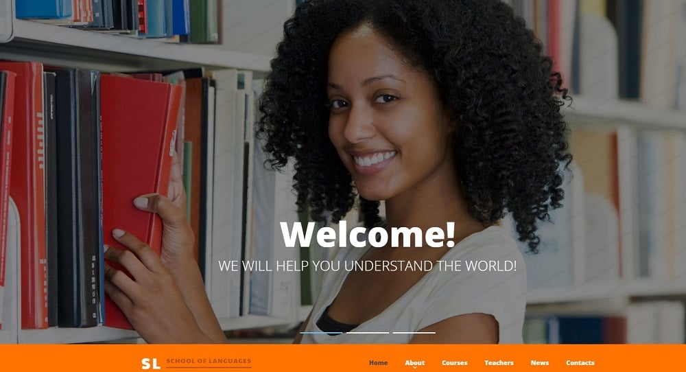 School of Languages Website Template