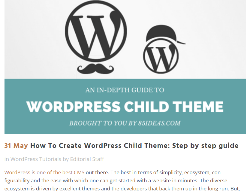 Child Theme: Step by step guide