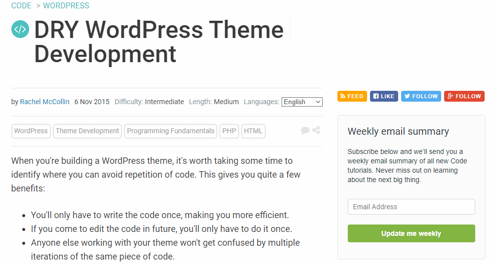 DRY WordPress Theme 