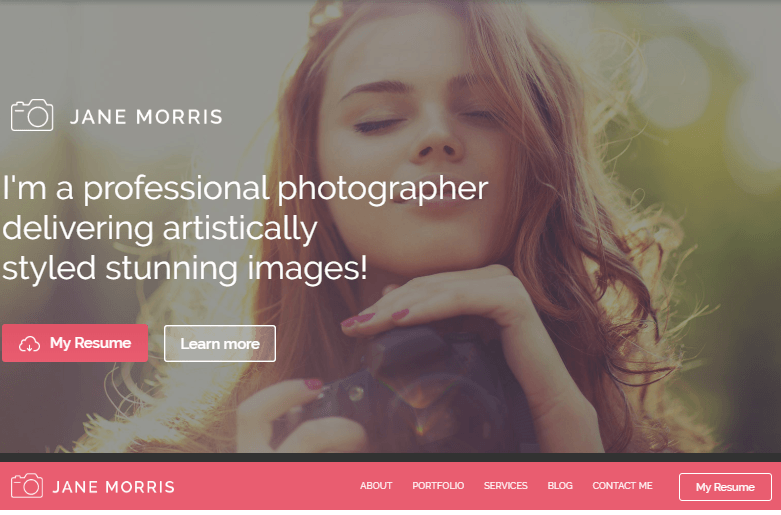 Photographer Portfolio Free WordPress Theme