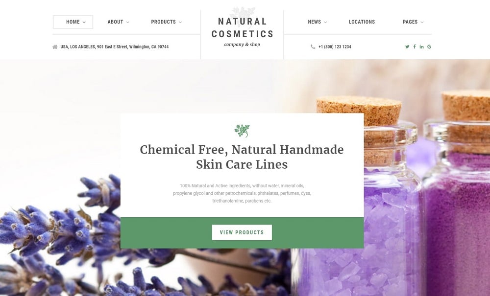  Natural Cosmetics - Cosmetics Store Multipage Website Template