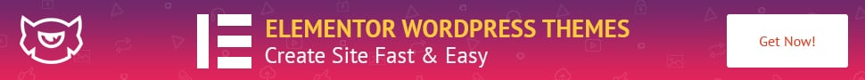 Elementor builder wordpress themes banner