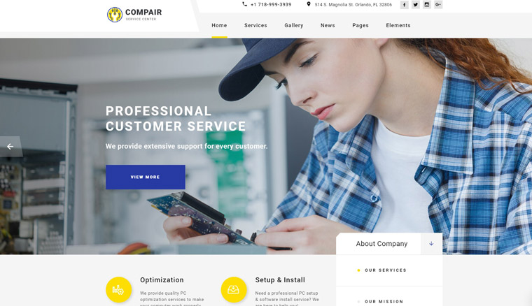 Compair - Computer Service Multipage HTML5 Website Template.