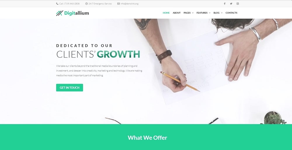 Digitalium - Marketing Agency WordPress Theme
