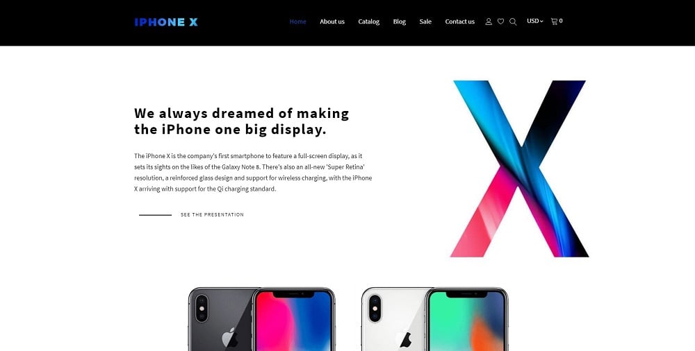 iPhone X - Apple Store Shopify Theme