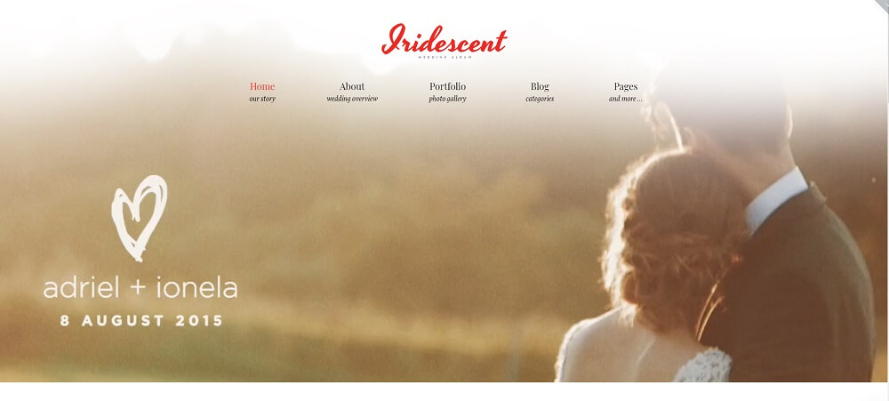 Iridescent - Marriage & Wedding WordPress Theme