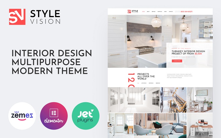 Style Vision - Interior Design Multipurpose Modern WordPress Elementor Theme.