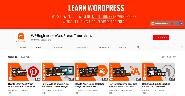 WPBeginner - WordPress Tutorials