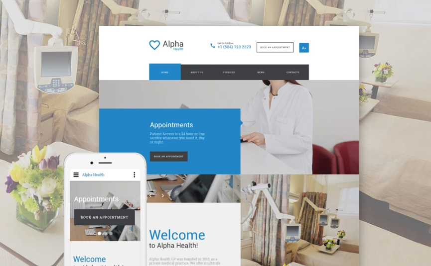 Alpha Health - Counseling Responsive Website Template