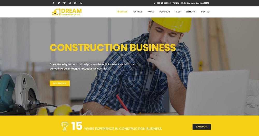 Dream - Construction & Business Bootstrap Website Template