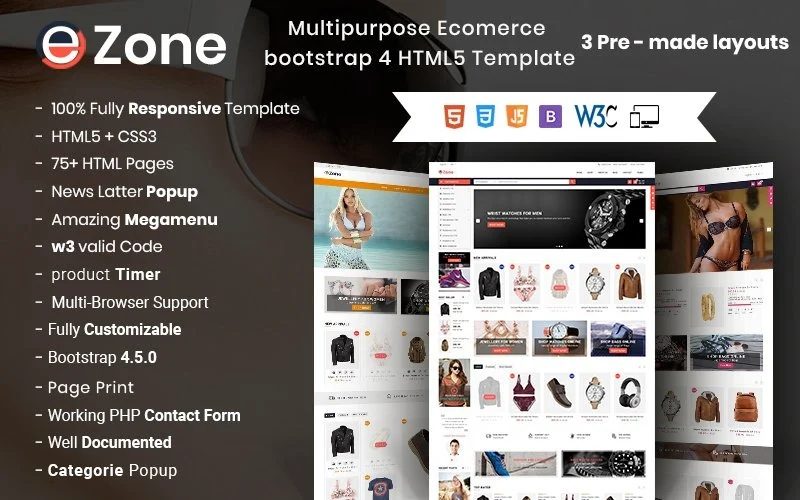 ezone-responsive-multipurpose-e-commerce-website-template