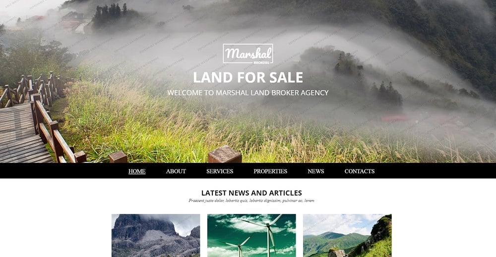 Land Brokers Website Template