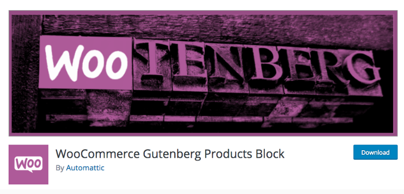 WooCommerce Gutenberg Products Block