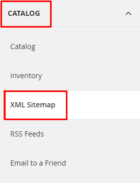 catalog xml sitemap