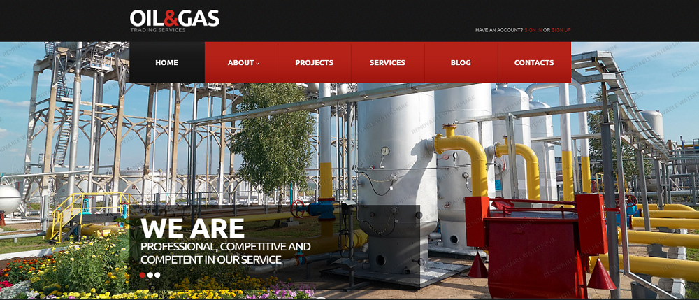 Gas & Oil Responsive Website Template