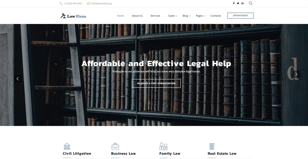 Law Firm Multipage Website Template