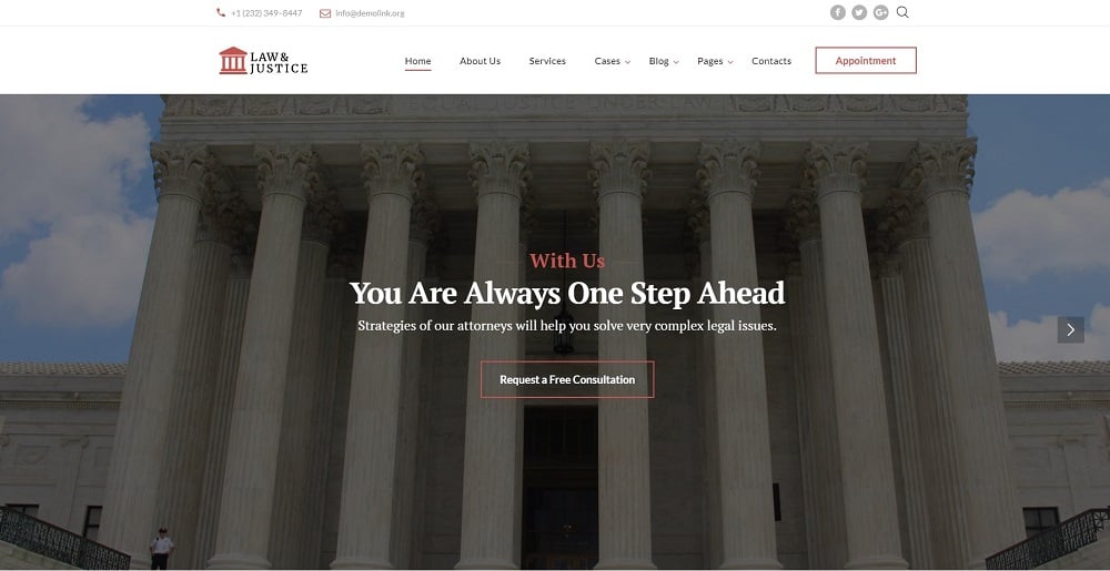 Law & Justice - Lawyer Multipage HTML5 Website Template