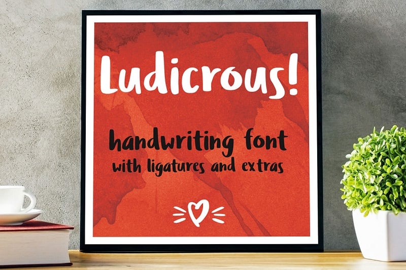 Ludicrous - a free handwriting font