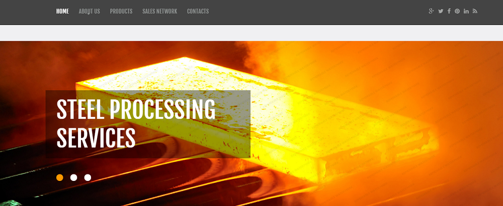 Steel Processing Website Template