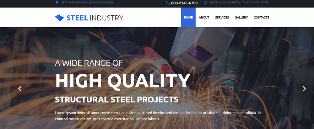 Steelworks Responsive Website Template