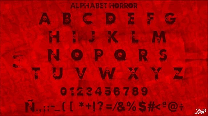 Zilap Horror font