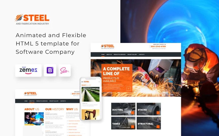 steel-metal-fabrication-industry-website-template