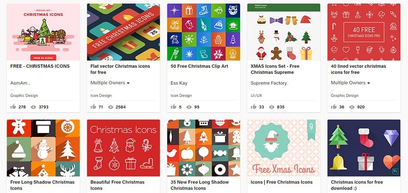 Christmas Icons on Behance