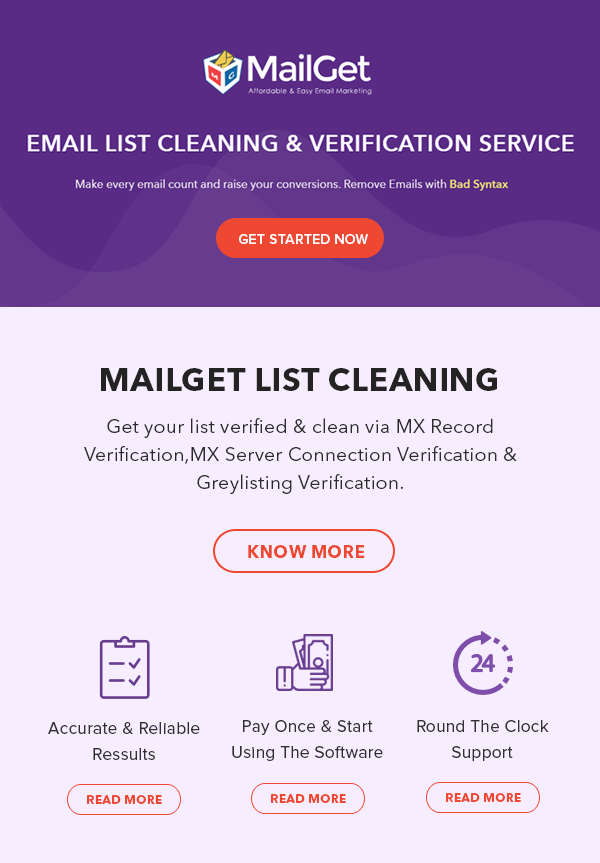 mailget list cleaning