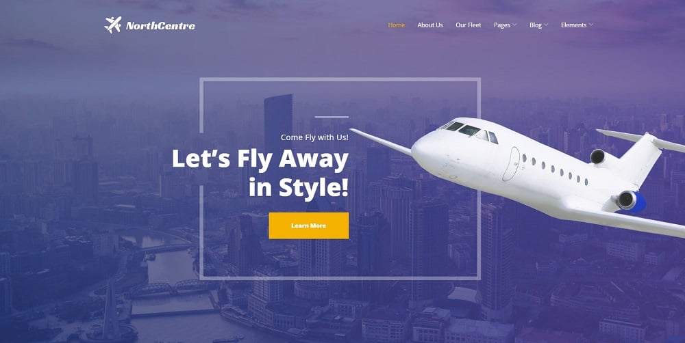 North Centre - Private Airline WordPress Theme