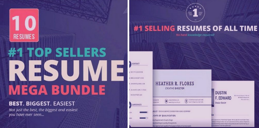 Top Selling Resume/CV Bundle: 10 Templates Bundle