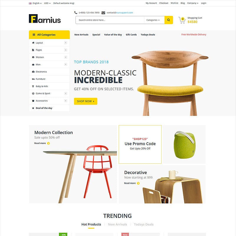 Furniture Store HTML5 Website Template