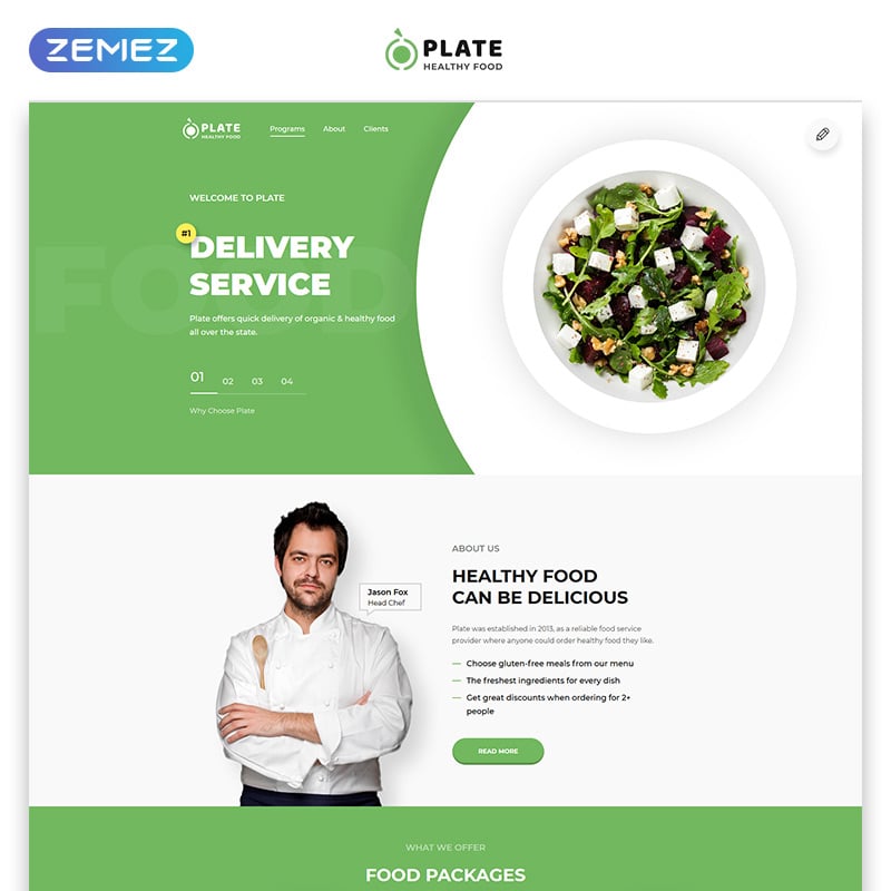 One Page Clean HTML Landing Page Template