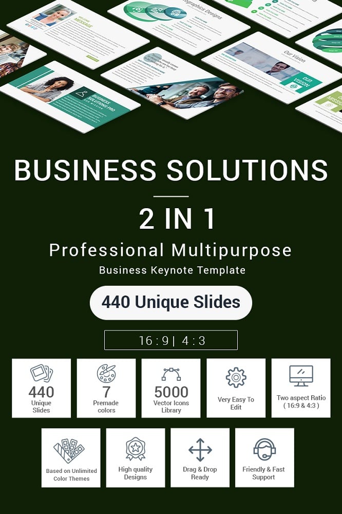 Business Solutions - 2 In 1 Keynote Template