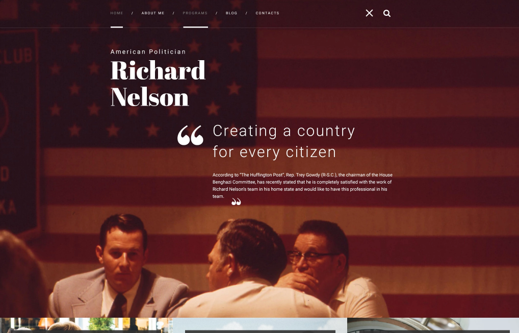 Political Candidate Website