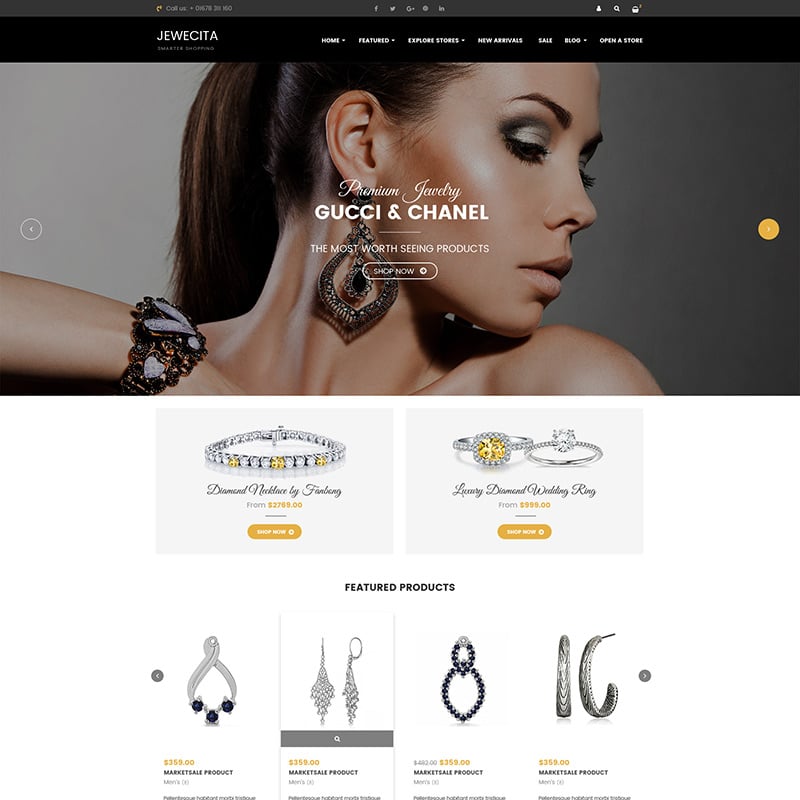 Responsive Jewelry Store Shopify Theme