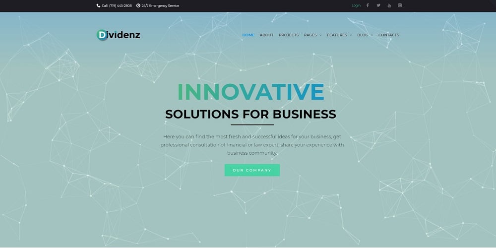 Dividenz - Investment Company Elementor WordPress Theme