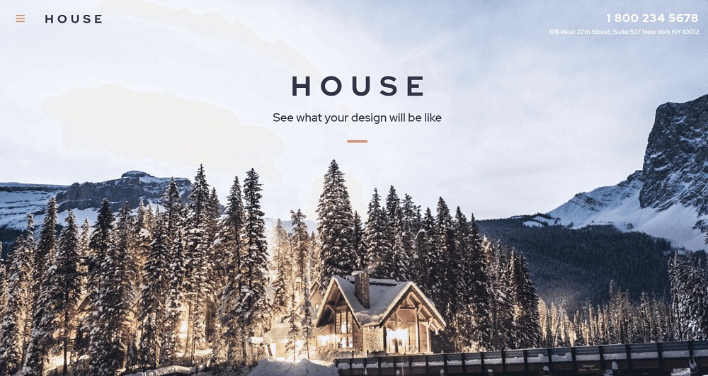 House - Modern And Minimalistic Construction Project Website WordPress Theme