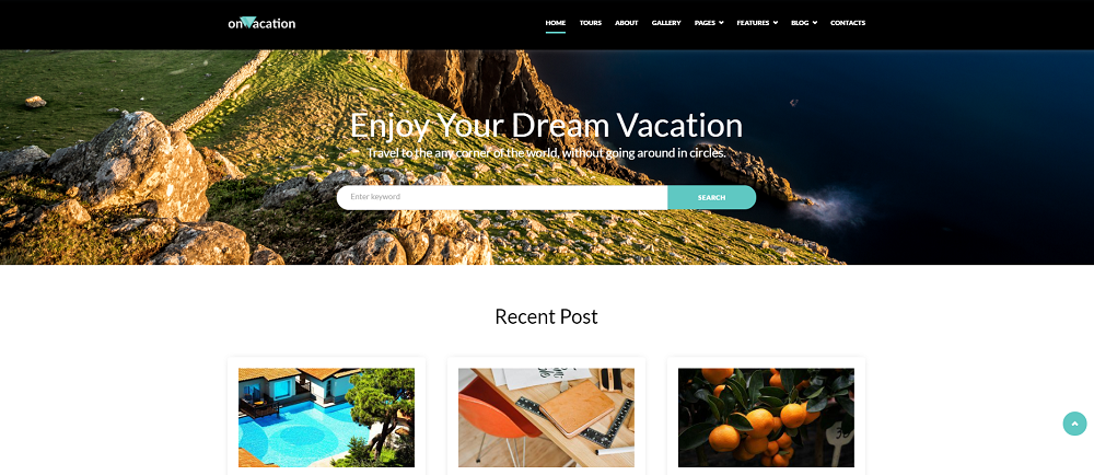 OnVacation - Travel Company Elementor WordPress Theme