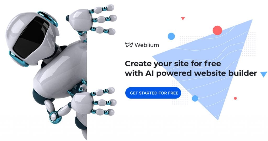 Weblium Artificial Intelligence Website Builder