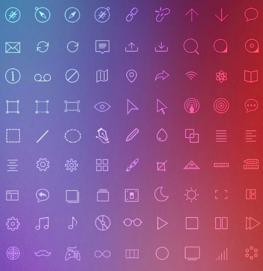 Linicons Iconset Template