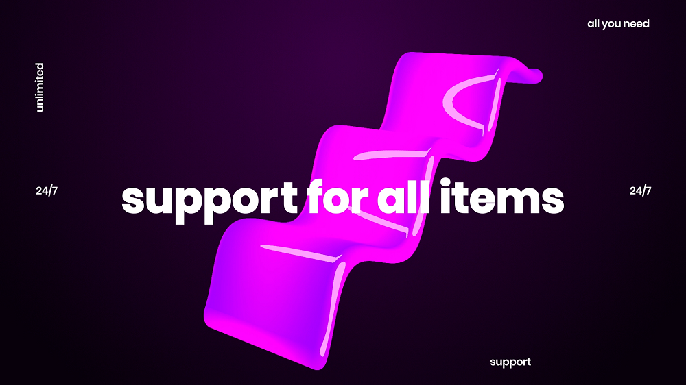 support for all items