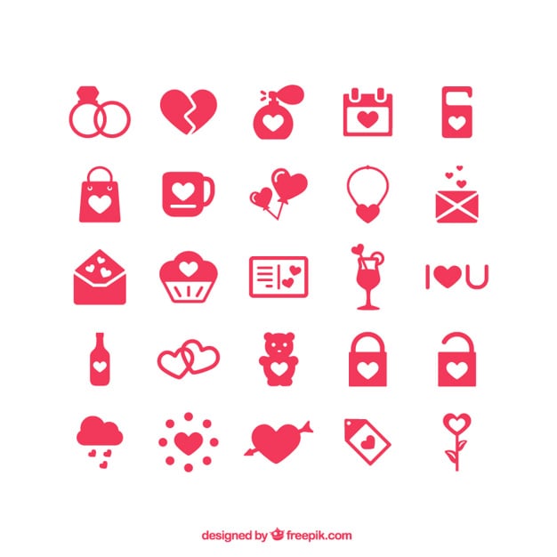 valentines day icons