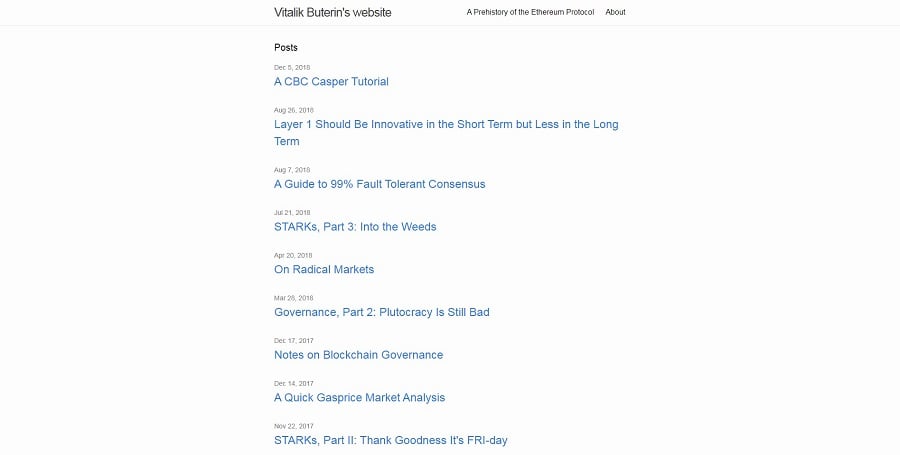 Vitalik Buterin’s website