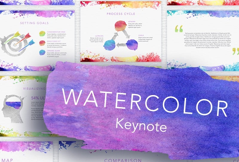 Watercolor Keynote Template