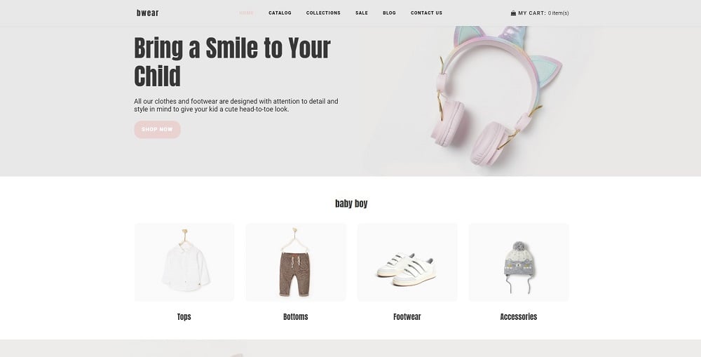 Bwear - Baby Clothing Store Modern Shopify Theme