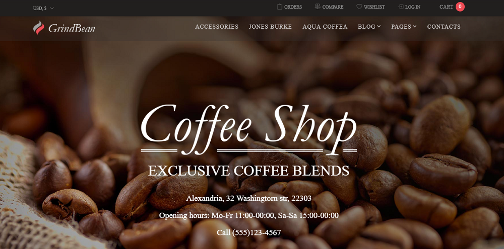GrindBean - Coffee Shop WooCommerce Theme